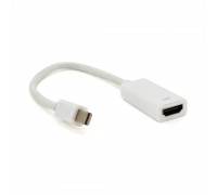 Конвертер mini Display Port (папа) на HDMI (мама) 30cm (Big Size), White, 4K/2K