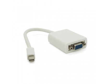 Конвертер mini Display Port (папа) на VGA(папа) 30cm, White, 4K/2K, Пакет