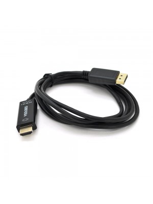 Кабель VEGGIEG DH-402 Display Port (тато) на HDMI (тато) 1.5m, Black
