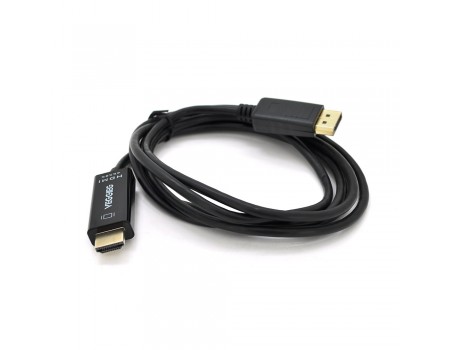 Кабель VEGGIEG DH-402 Display Port (папа) на HDMI(папа) 1.5m, Black, Пакет