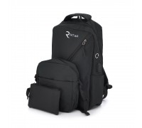 Рюкзак для ноутбука 15.6 ", матеріал нейлон, вихід під USB-кабель, чорний