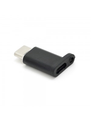 Переходник VEGGIEG TC-101 Type-C(Male) - Micro-USB(Female), Black, Пакет