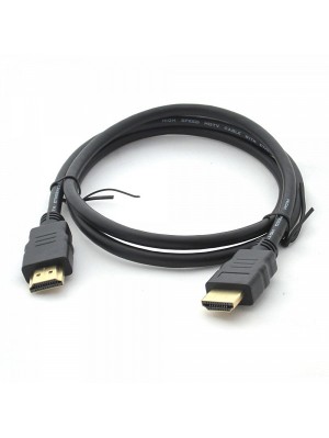 Кабель Merlion HDMI-HDMI HIGH SPEED 0.5m, v1.4, OD-7.5mm, круглий Black, коннектор Black