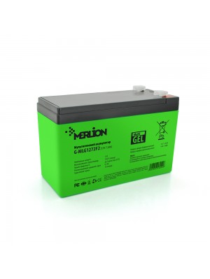 Акумуляторна батарея MERLION G-MLG1272F2 12 V 7,2 Ah (150 x 65 x 95 (100)) Green 