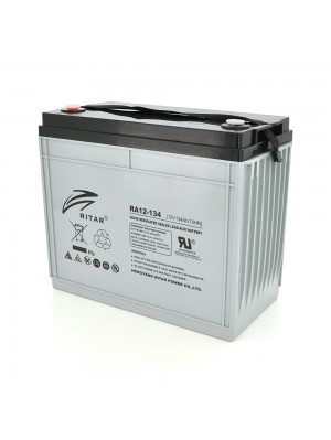 Акумуляторна батарея AGM RITAR RA12-134, Gray Case, 12V 134.0Ah ( 340 x 173 x 287 ) 
