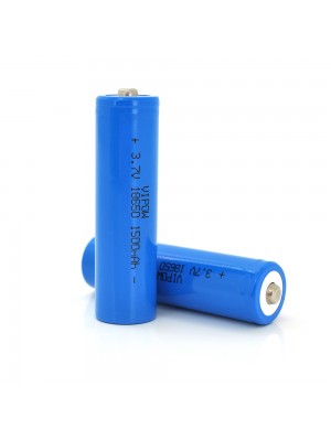 Аккумулятор 18650 Li-Ion Vipow ICR18650 TipTop, 1500mAh, 3.7V, Blue Q50/500