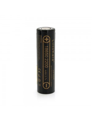 Аккумулятор 18650 Li-Ion LiitoKala Lii-22A, 2200mah (2100-2300mah), 3.7V (2.75-4.2V), Black, PVC BOX Q2,  цена за 1 шт