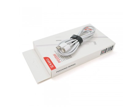 Кабель iKAKU KSC-507 FEICHONG fast charging data cable (TYPE-C to Lightning), White, длина 1.2м, 3,2А, BOX