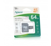 Карта памяти Apacer  microSDHC Class 10 UHS-I, 64GB