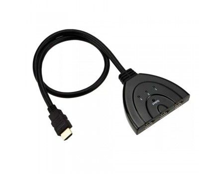 Разветвитель HDMI(папа) на 3* HDMI(мама), 1080P, 0,8м, Black