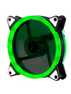 Кулер корпусний 12025 DC sleeve fan 3pin + 4pin - 120 * 120 * 25мм, 12V, 1100об / хв, Green, двосторонній