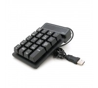 Цифрова клавіатура USB для ноутбука, довжина кабеля 150см, (135х85х33 мм) Black, 19к