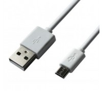 Кабель USB 2.0 (AM/Miсro 5 pin) 1,5м, белый, Пакет Q250