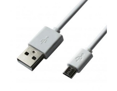 Кабель USB 2.0 (AM/Miсro 5 pin) 1,5м, белый, Пакет Q250