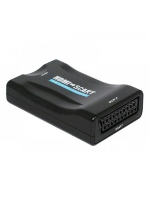 Конвертер HDMI (тато) на SCART (мама), 5V / 2A + перехідник, Black
