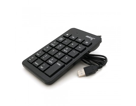 Цифрова клавіатура USB Deyilong DY-900 для ноутбука, довжина кабеля 130см, Black, 23к