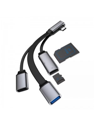 USB-хаб (адаптер) HAGiBiS (ACL05) Type-C - USB3.0/USB2.0/TF/SD