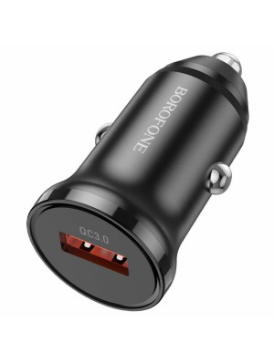 Автомобільний зарядний пристрій BOROFONE BZ18 single port QC3.0 car charger 18W Black