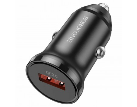 Автомобільний зарядний пристрій BOROFONE BZ18 single port QC3.0 car charger 18W Black