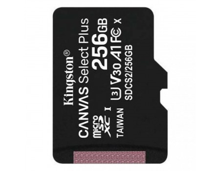 microSDXC (UHS-1) Kingston Canvas Select Plus 256Gb class 10 А1 (R-100MB/s)