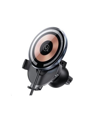 Держатель для мобильного Usams US-CD170 Magnetic Car Wireless Charging Phone Holder (Air Vent) 15W (With Magnetic Ring)