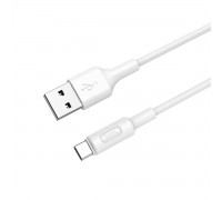 Кабель HOCO X25 USB to Type-C 2A, 1m, PVC, PVC connectors, White