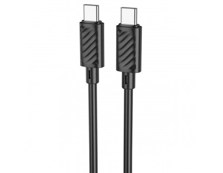 Кабель HOCO X88 Gratified 60W charging data cable for Type-C to Type-C Black