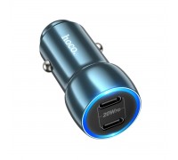 Автомобильное зарядное устройство HOCO Z48 Tough 40W dual port(2C) car charger Sapphire Blue