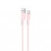 Кабель HOCO X97 Crystal color silicone charging data cable Type-C light pink