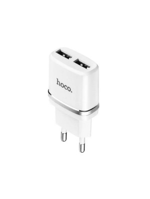 Мережевий зарядний пристрій HOCO C12 Smart dual USB charger White