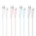 Кабель HOCO X97 Crystal color silicone charging data cable iP light blue