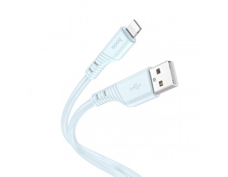 Кабель HOCO X97 Crystal color silicone charging data cable iP light blue