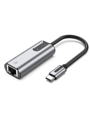Адаптер  Vention USB-C to Gigabit Ethernet Adapter 0.15M Gray Aluminum Alloy Type (CFNHB)