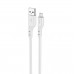 Кабель HOCO X97 Crystal color silicone charging data cable Micro light gray