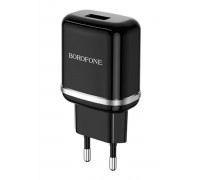 Мережевий зарядний пристрій BOROFONE BA36A High speed single port QC3.0 charger set 18W(Type-C) Black