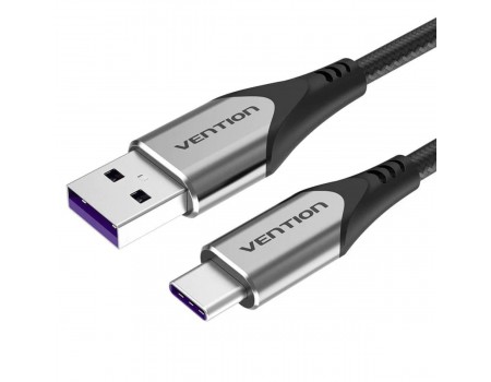 Кабель Vention USB-C to USB 2.0-A Fast Charging Cable 1.5M Gray Aluminum Alloy Type (COFHG)