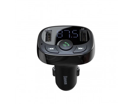 Автомобільний зарядний пристрій з FM-модулятор Baseus T Shaped S-09A Car Bluetooth MP3 Player (Standard Edition) Black