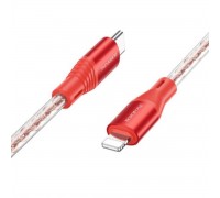 Кабель BOROFONE BX96 Ice crystal PD silicone charging data cable iP Red
