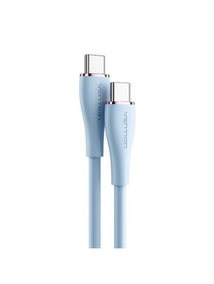 Кабель Vention USB 2.0 C Male to C Male 5A Cable 1.5M Light Blue Silicone Type (TAWSG)