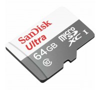 microSDXC (UHS-1) SanDisk Ultra 64Gb class 10 A1 (100Mb/s) (adapter SD)