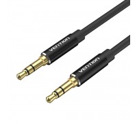 Кабель Vention 3.5mm Male to Male Audio Cable 1.5M Black Aluminum Alloy Type (BAXBG)