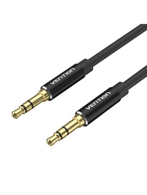 Кабель Vention 3.5mm Male to Male Audio Cable 1M Black Aluminum Alloy Type (BAXBF)