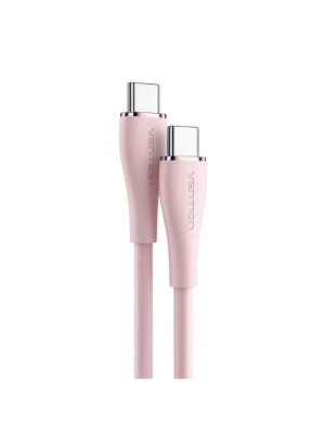 Кабель Vention USB 2.0 C Male to C Male 5A Cable 1M Pink Silicone Type (TAWPF)