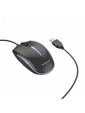 Мышь BOROFONE BG10 Soaring game luminous wired mouse Black