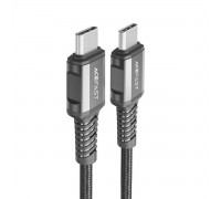 Кабель ACEFAST C1-09 USB-C to USB-C aluminum alloy audio/video transmission full-featured data cable Black