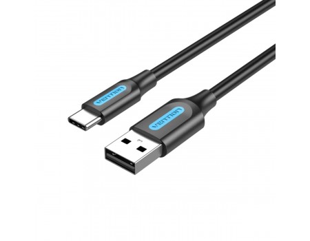 Кабель Vention USB 2.0 A Male to C Male 3A Cable 1M Black (COKBF)