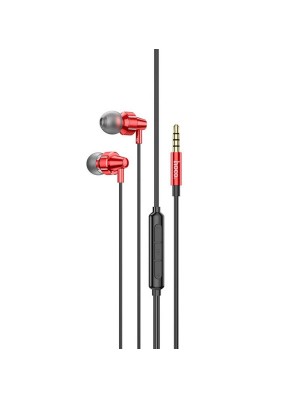 Навушники HOCO M90 Delight wire-controlled earphones with microphone Aurora Red