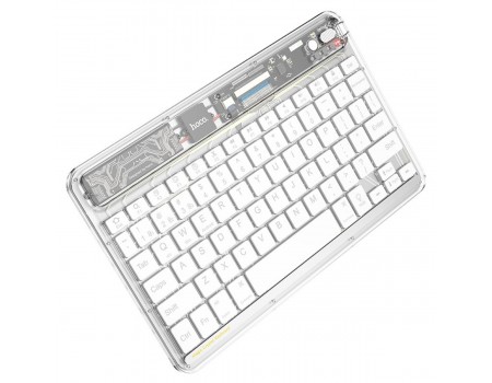 Клавіатура HOCO S55 Transparent Discovery edition wireless BT keyboard Space White