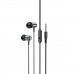 Наушники HOCO M108 Spring metal universal earphones with mic Metal Gray