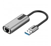 Адаптер  Vention USB 3.0-A to Gigabit Ethernet Adapter Gray 0.15M Aluminum Alloy Type (CEWHB)